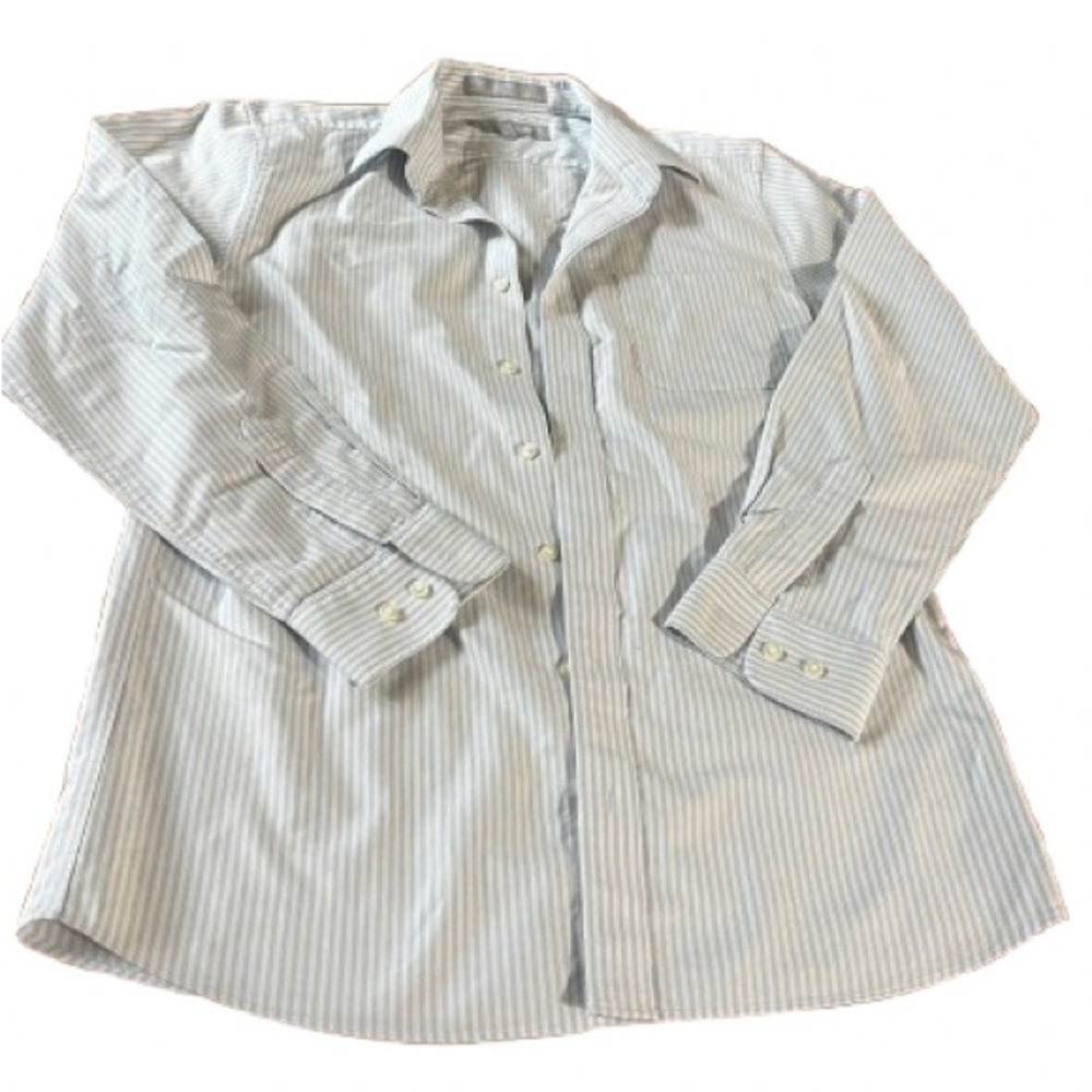 Nordstrom Sky Blue Pinstripe Shirt - Size 18